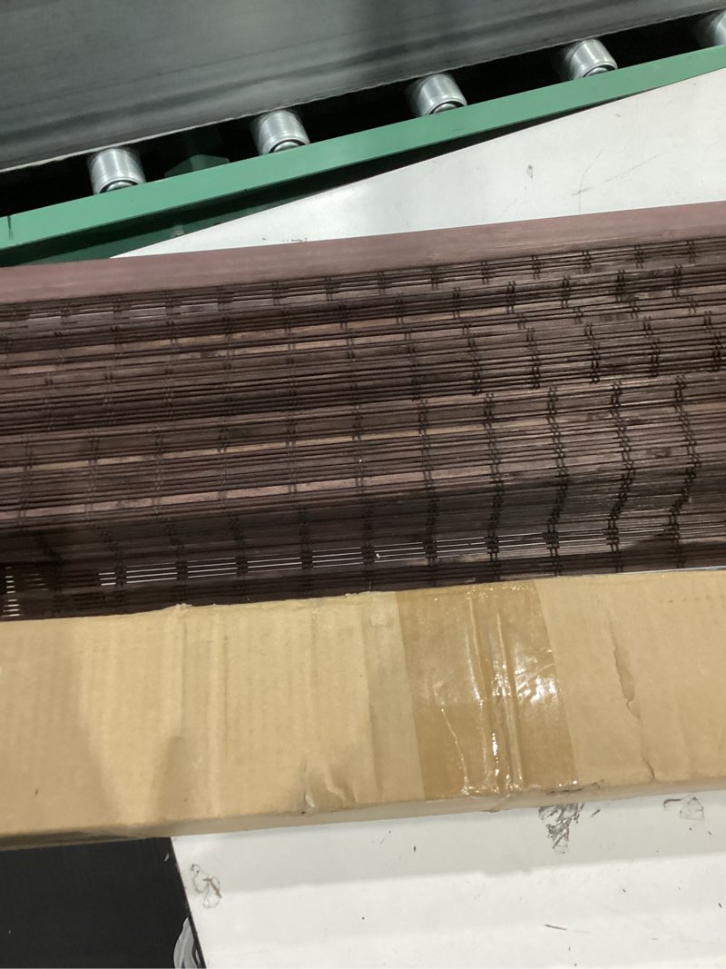 Condition photo showing Good Condition for cordless bamboo blinds, bamboo roll up window shades, light filtering roman roller shades for interior windows, outdoor patio, home and garden (32''w x 72''h) 32"w x 72"h color 3