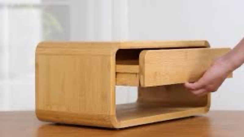 GugiNest Bamboo Floating Nightstand with Storage Drawer, Fully Assembled Wall Mounted Bedside Table 