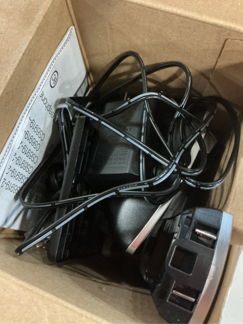 Condition photo showing As Is for vtech dect 6.0 expandable cordless phone with call block, cs6919 (silver & black)
