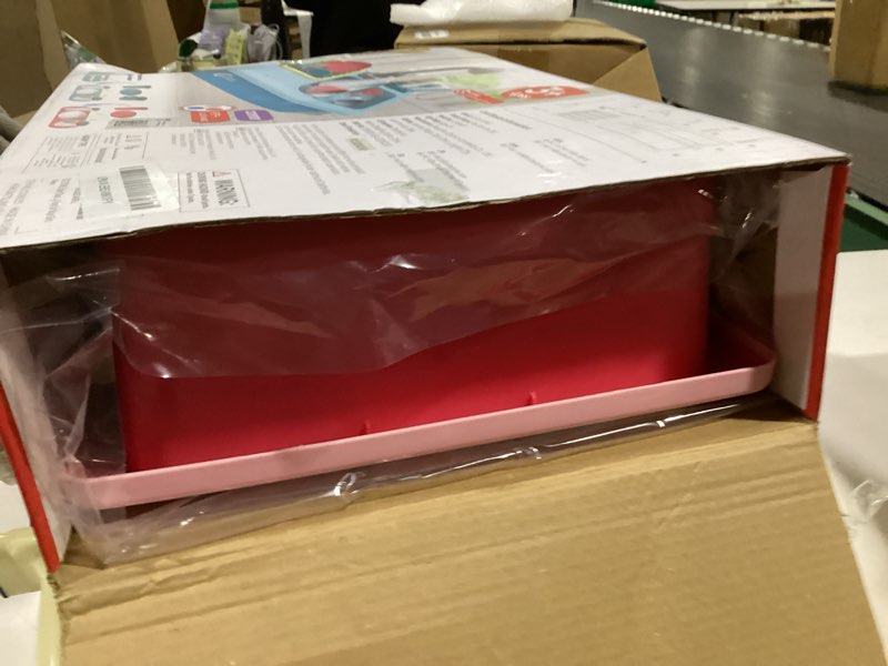 Condition photo showing As Is for cute stone color changing kitchen sink toys, children electric dishwasher playing toy with running water, upgraded faucet, automatic water cycle system play house pretend role play toys for boys girls play sink