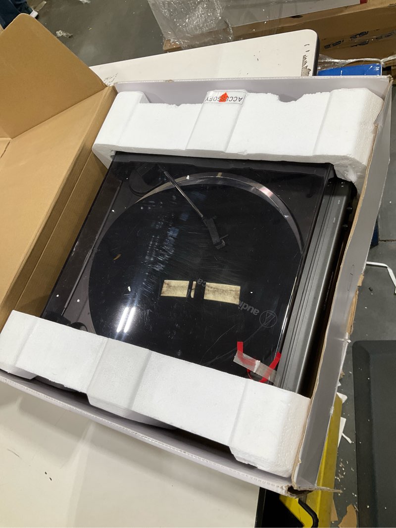 Condition photo showing As Is for Audio-Technica AT-LP60XBT-BK Fully Automatic Wireless Belt-Drive Turntable (Black) (ATLP60XBTBK) Black Standalone Turntable