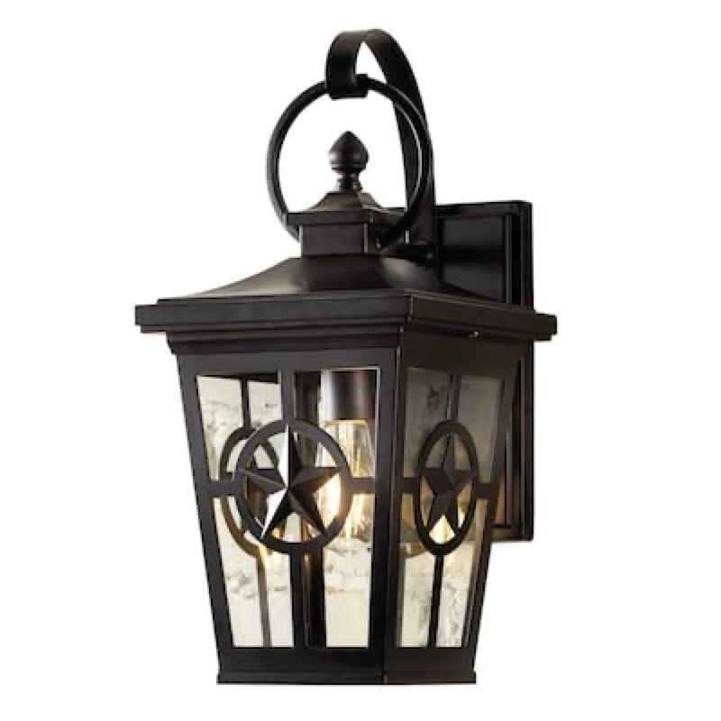 allen + roth amelia 1 -light 19.30-in h matte black hardwired outdoor wall light