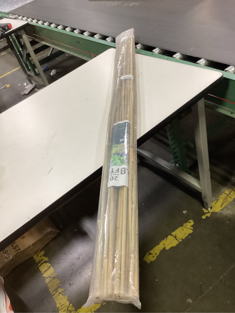 Condition photo showing New/Like New for Plant Stakes, 4.8 FT Natural Bamboo Garden Stakes, 20Pcs Plant Stakes,Bamboo Sticks for Tomato,Beans,Vegetable and Climbing Plants 4.8Ft,20Pack