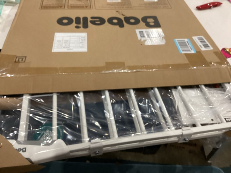Condition photo showing Good Condition for Babelio Baby Gate for Stairs, Kitchen & Doorways, 26-43" W 28" H No Bottom Bar| Easy Installation| One-Handed Operation| Auto-Close| Hardware Mount (Drill Needed) Safety Dog/Pet Gate Indoor (White)