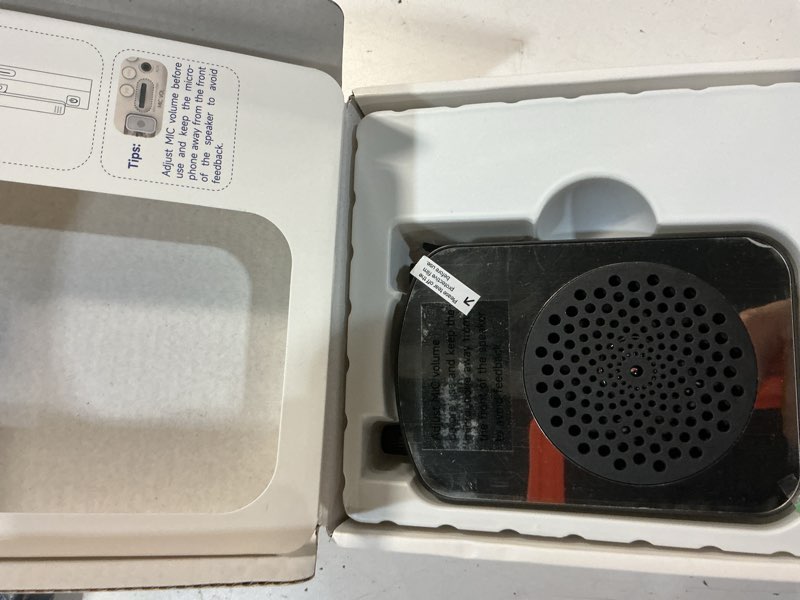 Condition photo showing As Is for prunus a10 voice amplifier wireless with laple microphone charging &storage,portable voice amplifier with lavalier mic speaker,mini voice amplifier for teacher classroom,speech,training outdoor-black