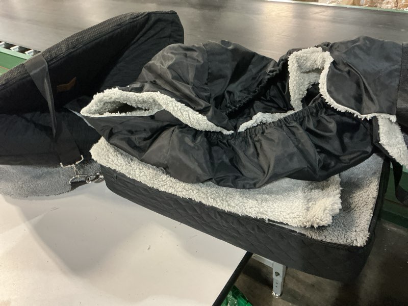 Condition photo showing As Is for dog car seats for small dogs, detachable dog booster car seat with storage pockets safety belt, pet booster cushion for medium dogs, foldable pet sofa cushion & travel bed