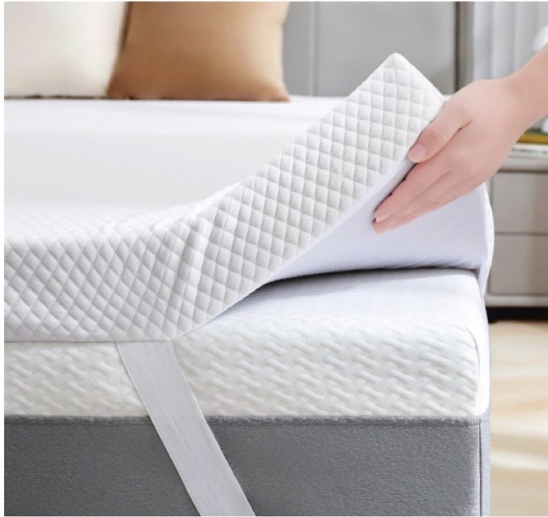 3 Inch Gel Memory Foam Mattress Topper Twin Size, Ventilated High, Bed Topper with Removable Soft Cover