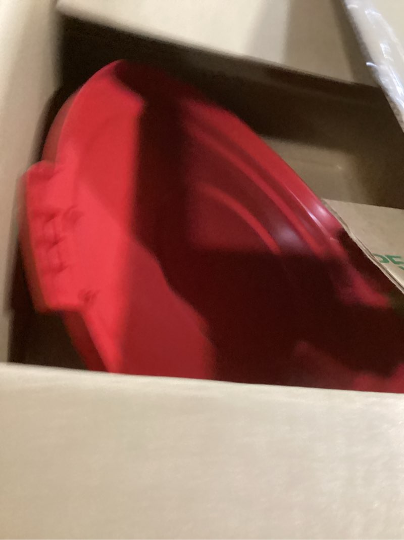 Condition photo showing Good Condition for sparta bronco waste container trash can lid, round trash bin for disposal, 32 gallons, red