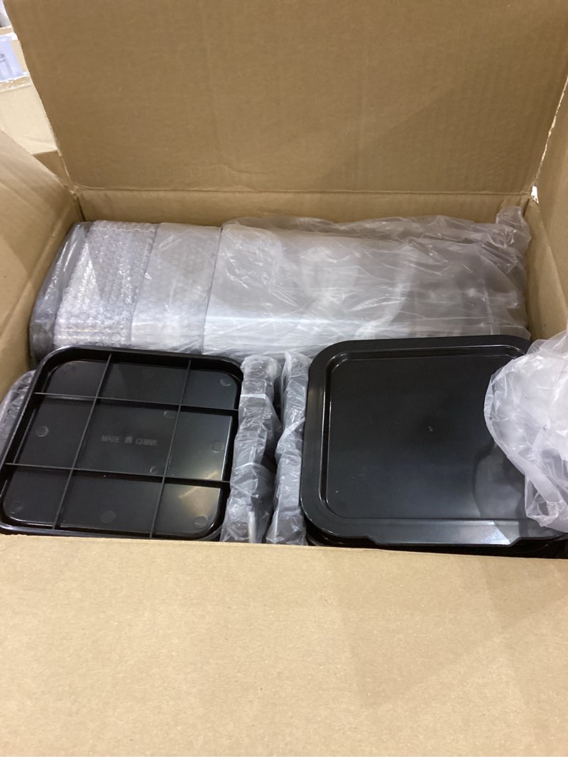 Condition photo showing Good Condition for Cereal Dispenser Countertop, 5L Kitchen Organization Cereal Containers Storage, Desktop Candy Dispenser Plastic Cereal Dispenser, Snack Containers Can Hold Granola, Dry Food, Grain (Black, 3Pc)