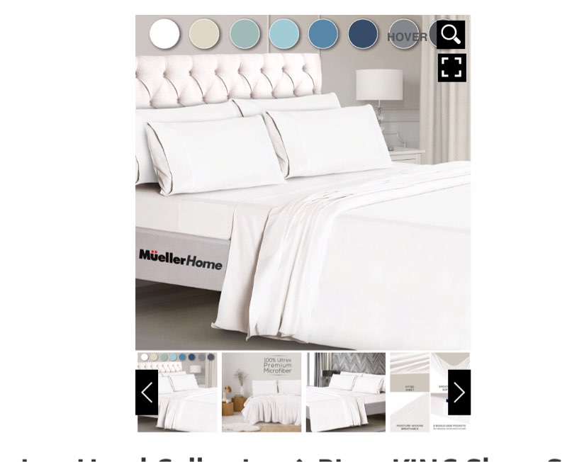 Premium Hotel Collection 6-Piece KING Sheet Set – White