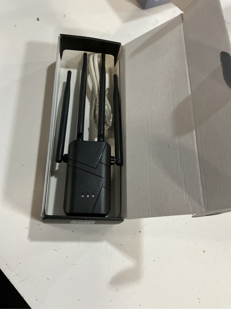 Condition photo showing Good Condition for 2026 wifi extender, 15888 sq.ft internet extender wifi booster, long range wireless repeater signal amplifier for home, mesh wi-fi 99% faster | broader than ever, support 55+ devices, 1-tap setup black