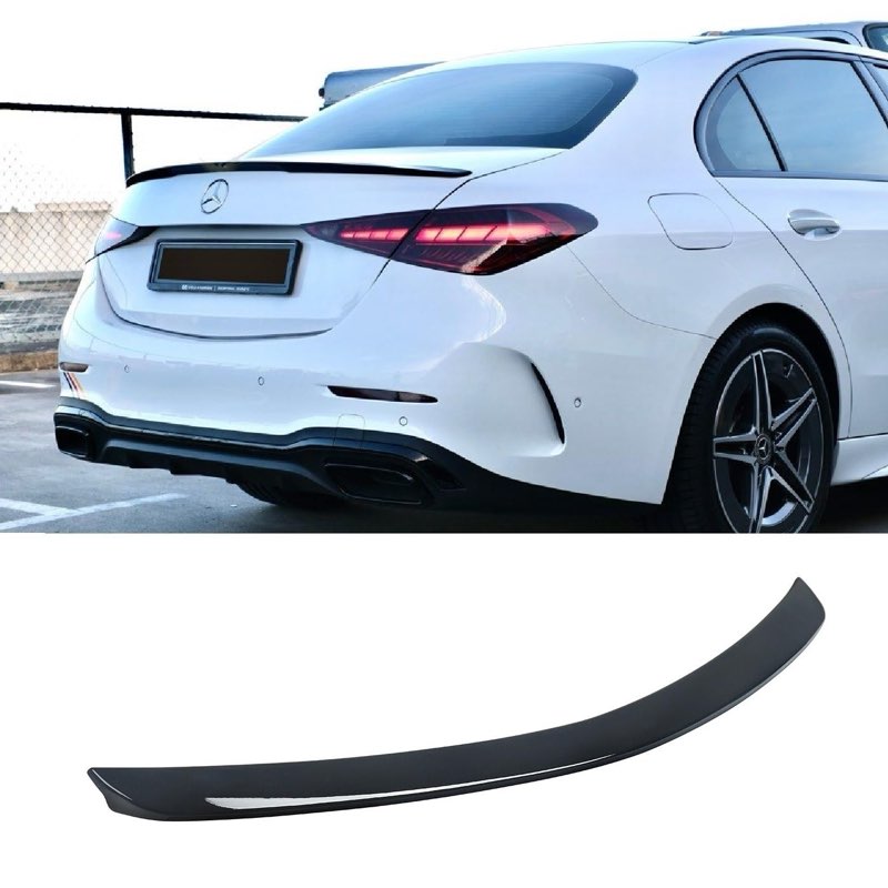 Rear Spoiler Compatible with Mercedes C Class W206 C300 C43 Sedan 2022-2024 Glossy Black Trunk Spoil