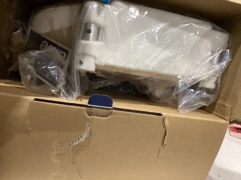 Condition photo showing As Is for drive medical 2-in-1 raised toilet seat with removable padded arms - elevated bathroom safety support - secure locking attachment - easy height assistance - durable construction, standard toilets