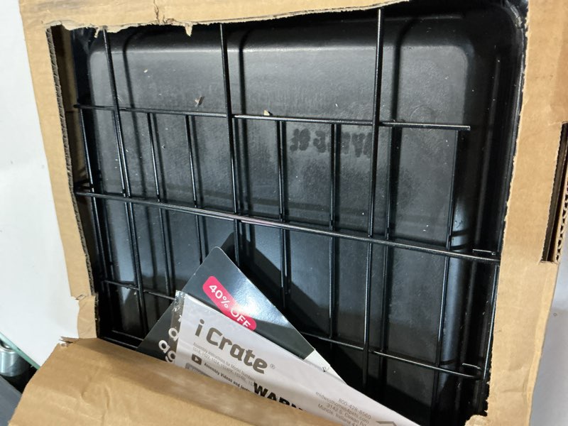 Condition photo showing Good Condition for MidWest Homes for Pets 22-Inch Two-Door iCrate Folding Dog Crate with Divider Panel, Leak-Proof Tray & Secure Latches – Metal Wire Kennel for XS Breeds – Portable, Durable & Easy to Assemble 23.0"L x 14.0"W x 16.2"H Black
