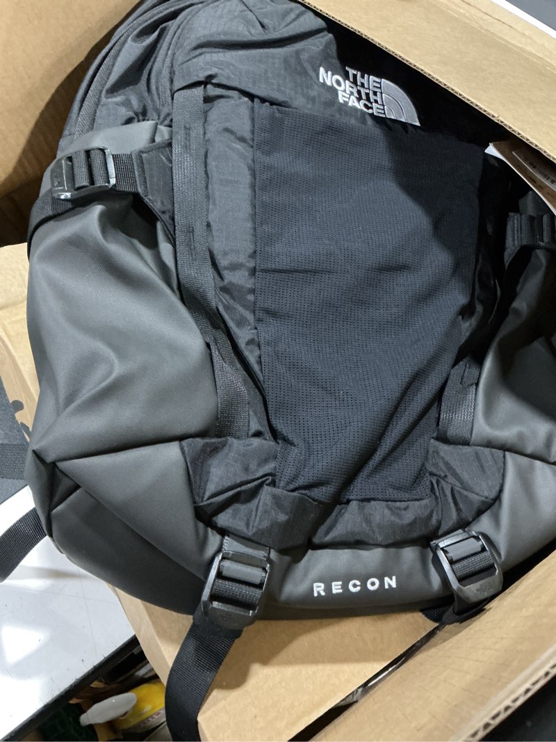 Condition photo showing Good Condition for the north face recon everyday laptop backpack - daypack, water repellent, laptop sleeve, 2 water bottle pockets, tnf black/tnf black-npf, one size 30l tnf black/tnf black-npf