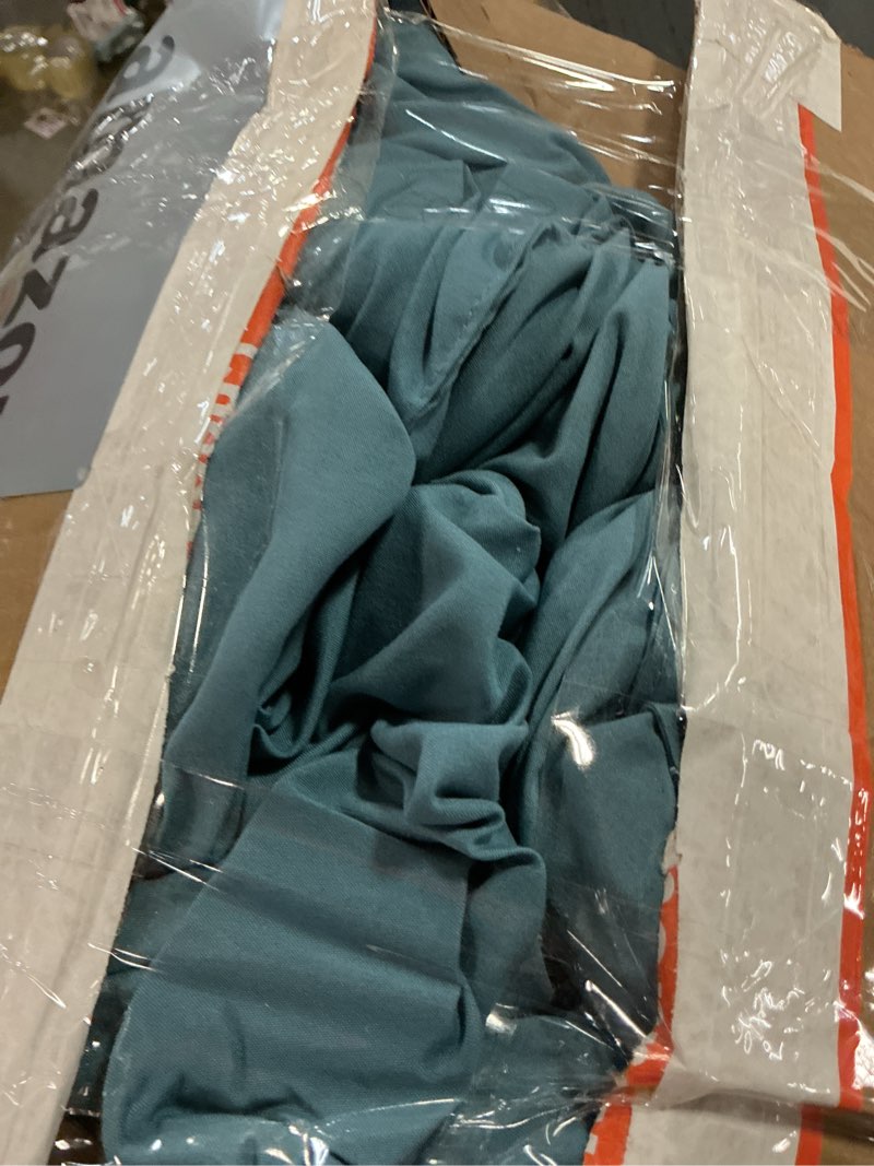 Condition photo showing As Is for Bedsure California King Comforter Set Mineral Blue - Bed in a Bag Cal King Bedding Set 7 PCS, GentleSoft™ Pintuck Bed Set Gift for Family, Pinch Pleat Blue Comforter with Sheets, Pillowcases & Shams California King 07 - Mineral Blue