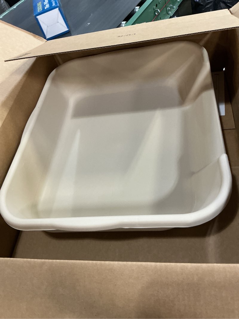 Condition photo showing Good Condition for Dog Litter Box, Beach Sand Color, Large Size, Durable & Pet Safe Puppy Litter Box, Indoor Open Top Entry Dog Litter Pan, Comfortable for Dogs, Great for Dogs up to 20 lbs Large Beach Sand