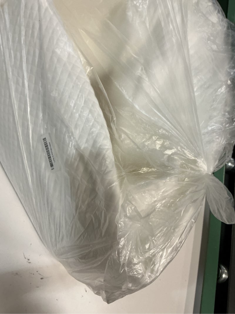 Condition photo showing As Is for Bed Wedge Pillow for Headboard Gap Up to 7", Triangle Gap Filler for Bed, Mattress Wedge Gap Filler, Headboard Space Filler, Corner Pillow, White Queen 60" White Queen 60''