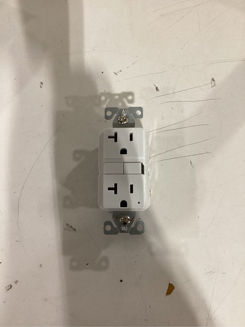 Condition photo showing Good Condition for Eaton 20 -Amp 125-volt GFCI Residential Decorator Outlet Receptacles , White