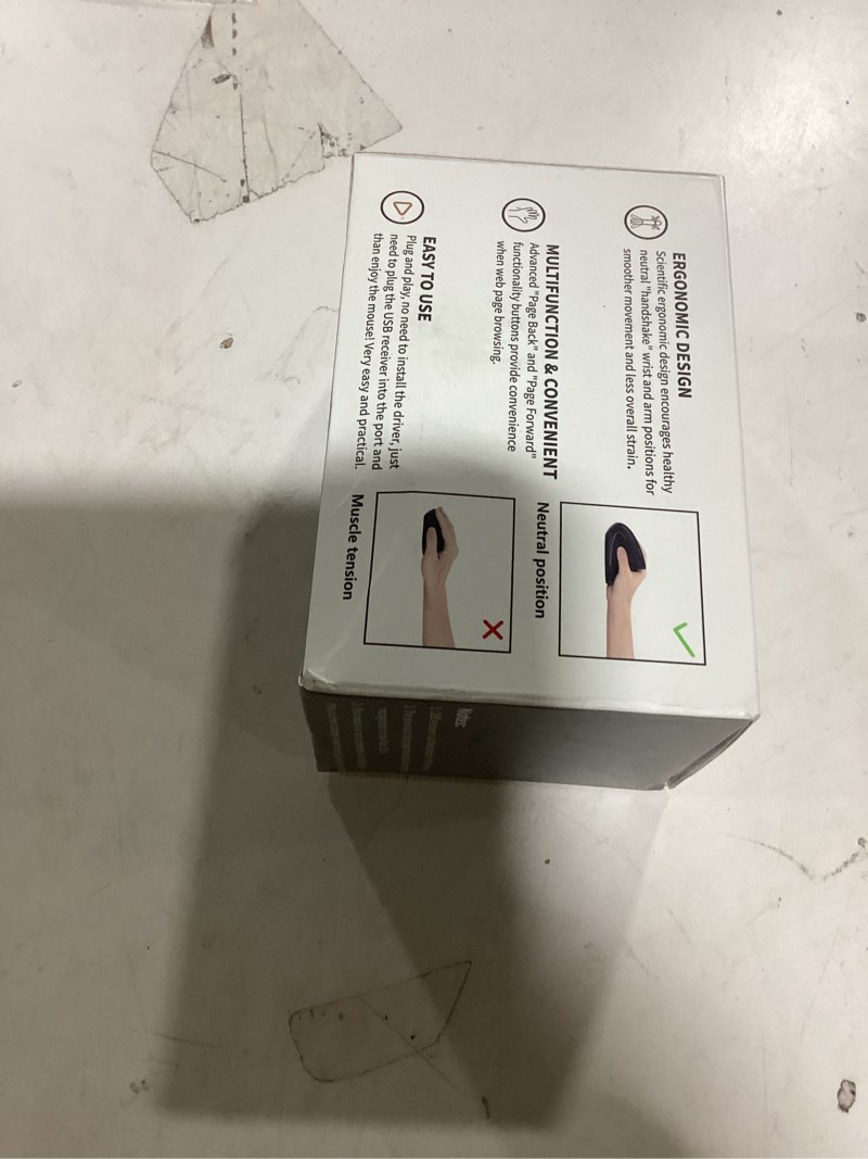 Lekvey Ergonomic Mouse, Vertical Wireless Mouse, Rechargeable 2.4G Optical Carpal Tunnel Mice with U