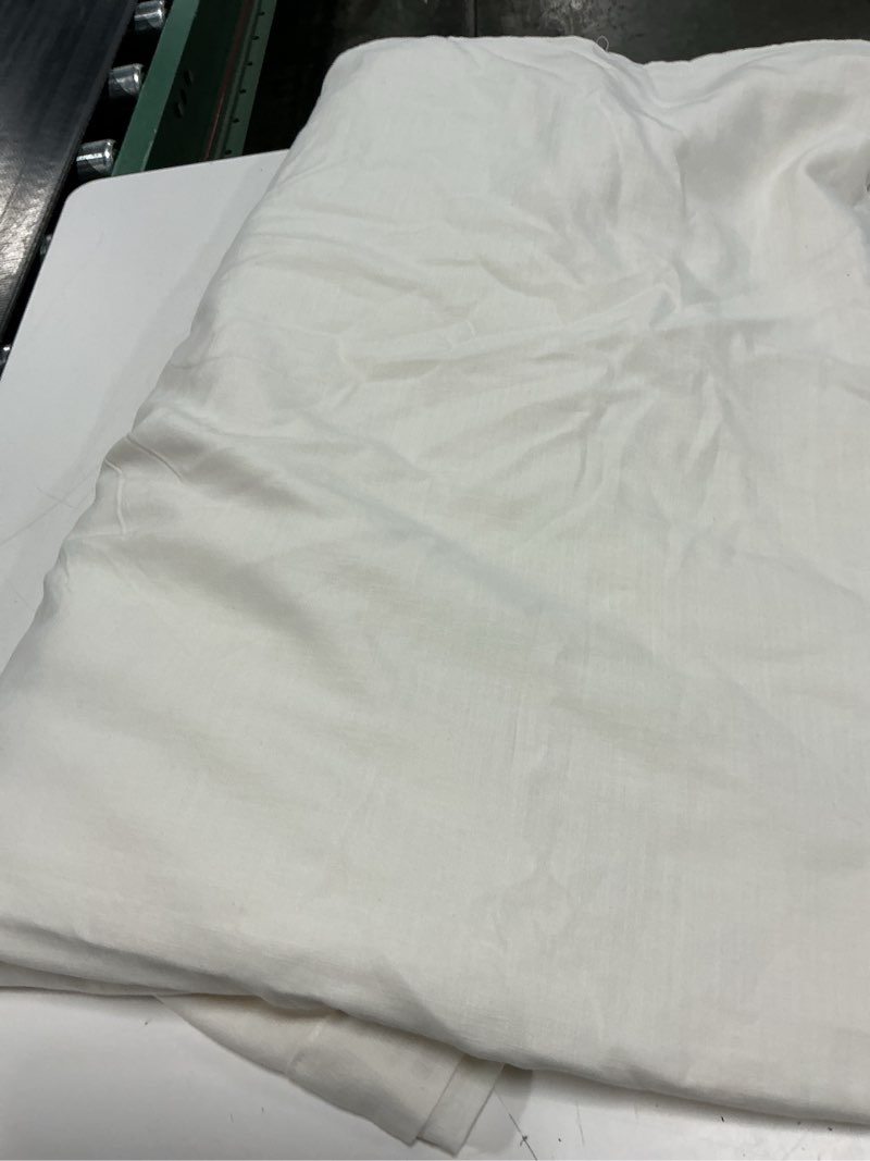 Condition photo showing As Is for (incomplete only cover )  3pc king solid duvet cover king set sour cream - hearth & hand™ with magnolia