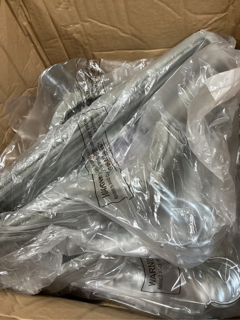Condition photo showing Good Condition for lifemaster velvet non-slip hangers - 100 pieces non-slip coat hanger set with 360° swivel hook, space-saving, sleek design, keep closet organized, smooth velvet finish, lightweight construction - gray 100 pack gray