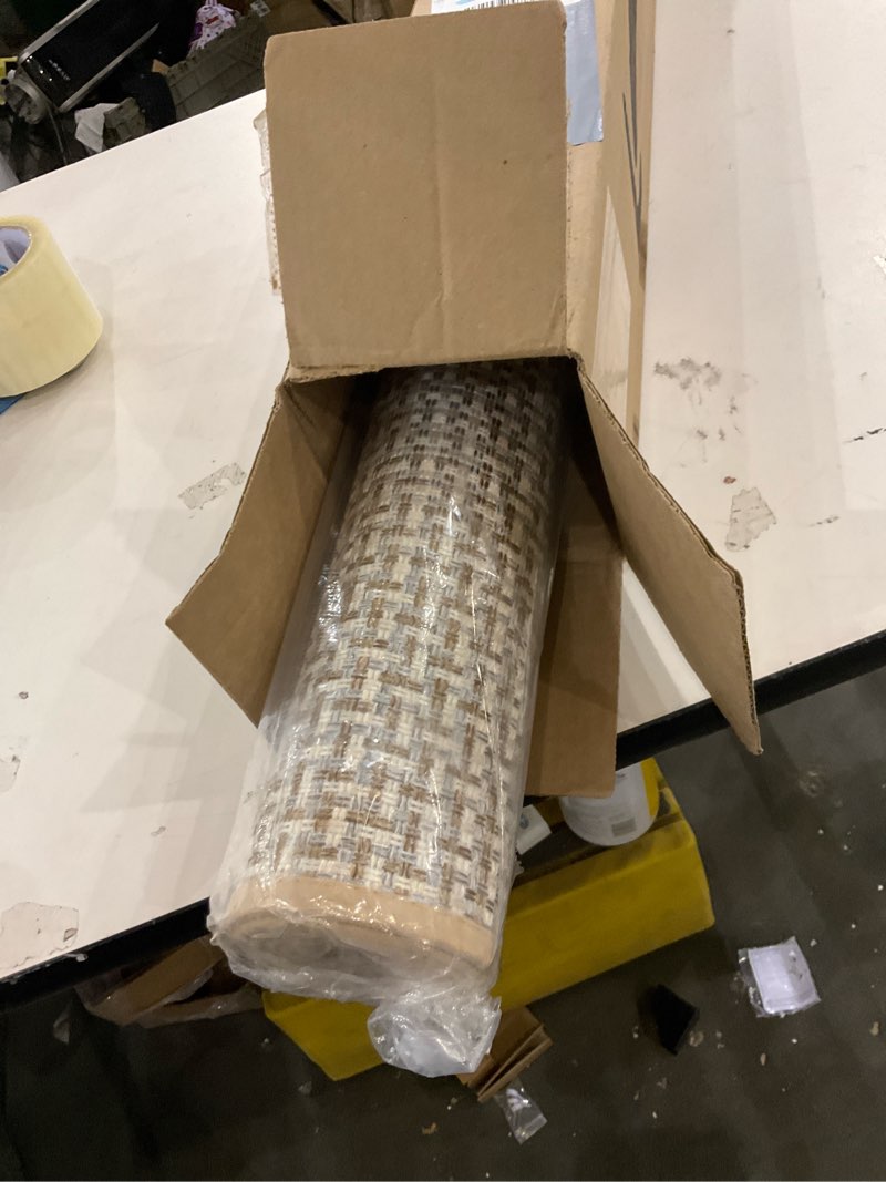 Condition photo showing New/Like New for DEXI Door Mat Inside Entrance 32x48, Non Slip Rubber Backed Dirt Trapper, Low Profile Thin Welcome Doormat, Absorbent Easy Clean Entry Mats for Entryway, Patio, Beige and White 2'8" x 4' (Rectangular) Beige and White