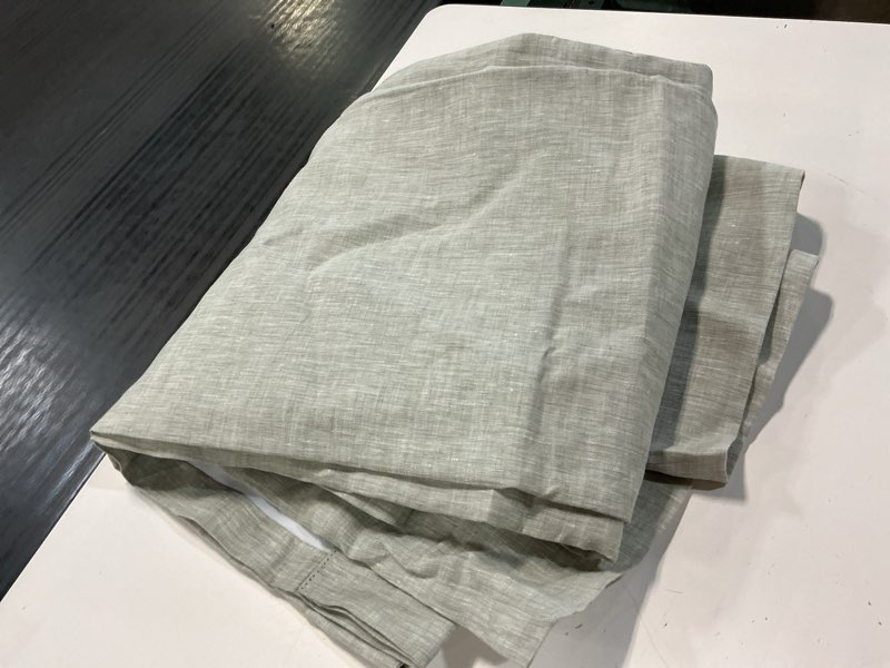 Condition photo showing Good Condition for european linen true blackout curtain, 48x96, sage ( 1pcs