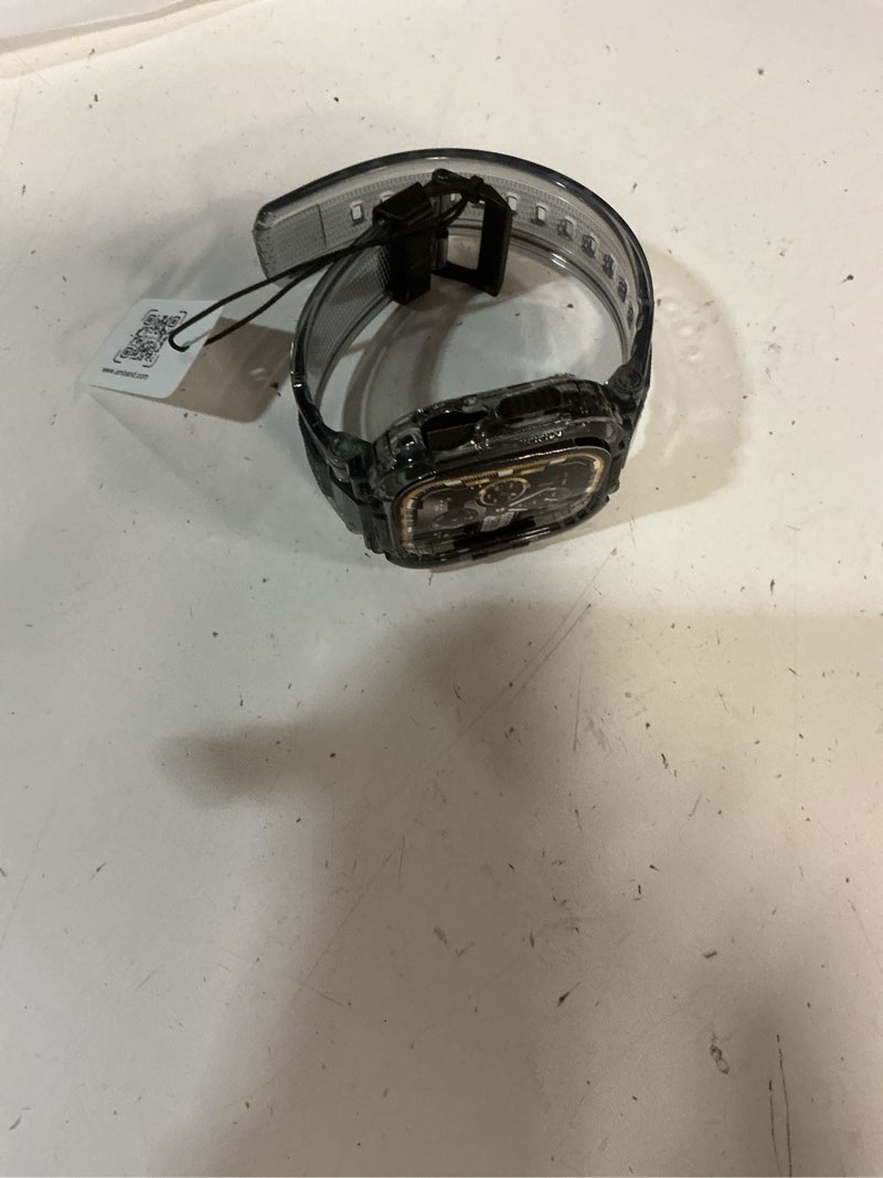 Condition photo showing Good Condition for amband bands case compatible with apple watch series 11/10 46mm, m1 sport rugged heavy duty cover tactical strap military grade protective bumper protector for iwatch 46 mm men, crystal black crystal black 46mm (series 11/10)