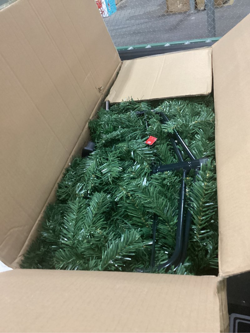 Condition photo showing New/Like New for Syhood 6ft Bendable Christmas Tree Pre-Lit Whimsical Christmas Bent Top Artificial Xmas Tree with LED Lights Ornament Bag, Green