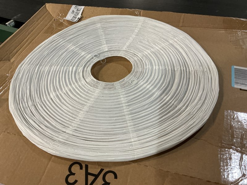 Condition photo showing Good Condition for white paper lamp shade, 20''x20'' large chinses paper lantern pendant light shade,round lanpshade home decor ceiling lampshade, foldable lampshade