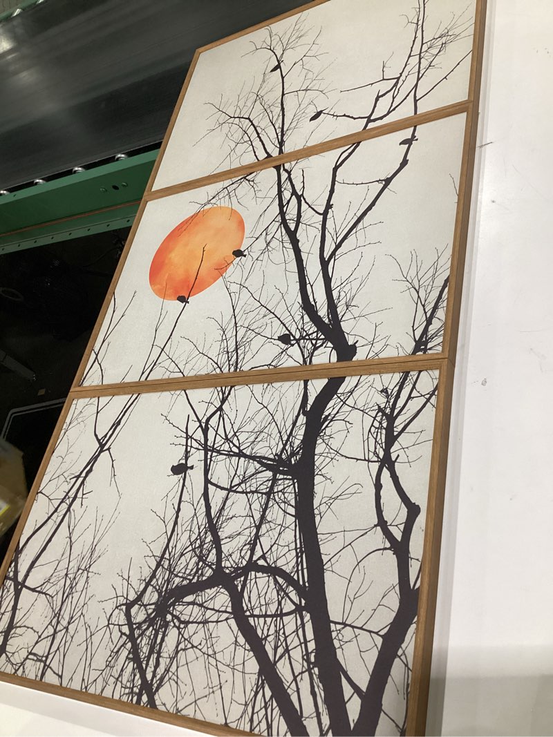 Condition photo showing Good Condition for Large Vintage Tree Branch Framed Canvas Wall Art Set, Retro Tree Drawing Wall Decor, Nature Botanical Wall Painting, Neutral Landscape Art Print, SIMILAR TO STOCK PHOTOS, 3 PACK, SIZE UNKNOWN 