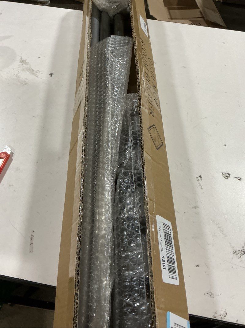 Condition photo showing As Is for Broom Mop Holder Floor-Mounted mop Rack Cleaning Tool storage for laundry room closet organizer (6racks)