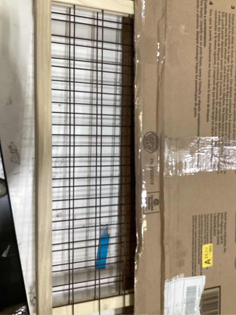 Condition photo showing Good Condition for mypet north states wire mesh dog gate: 29.5-50" wide. pressure mount. no tools needed. dog gate 31" tall, expandable, durable dog gates for doorways, sustainable hardwood