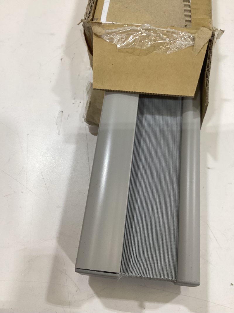 Condition photo showing New/Like New for no drill cellular shades for indoor windows, thermal insulating & noise reducing honeycomb blinds, free stop cordless blackout shades, grey, 22" w x 64" h