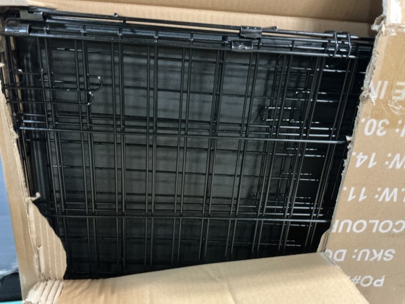 Condition photo showing Good Condition for midwest homes for pets 30-inch icrate for medium breeds, 21-40 lbs, single door folding dog crate with divider panel, leak-proof tray & secure latch, portable, durable & easy to assemble 30.7"l x 19.3"w x 21.5"h single door