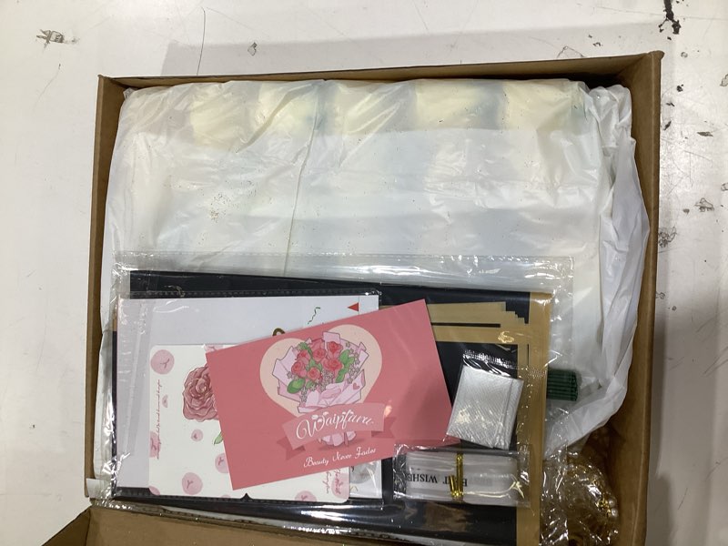 Condition photo showing Good Condition for waipfaru glitter roses bouquet, diy yellow fake flowers bouquet, 36 pcs rose for grandma wife girlfriend valentines, mothers day, anniversary, graduation yellow 36pcs