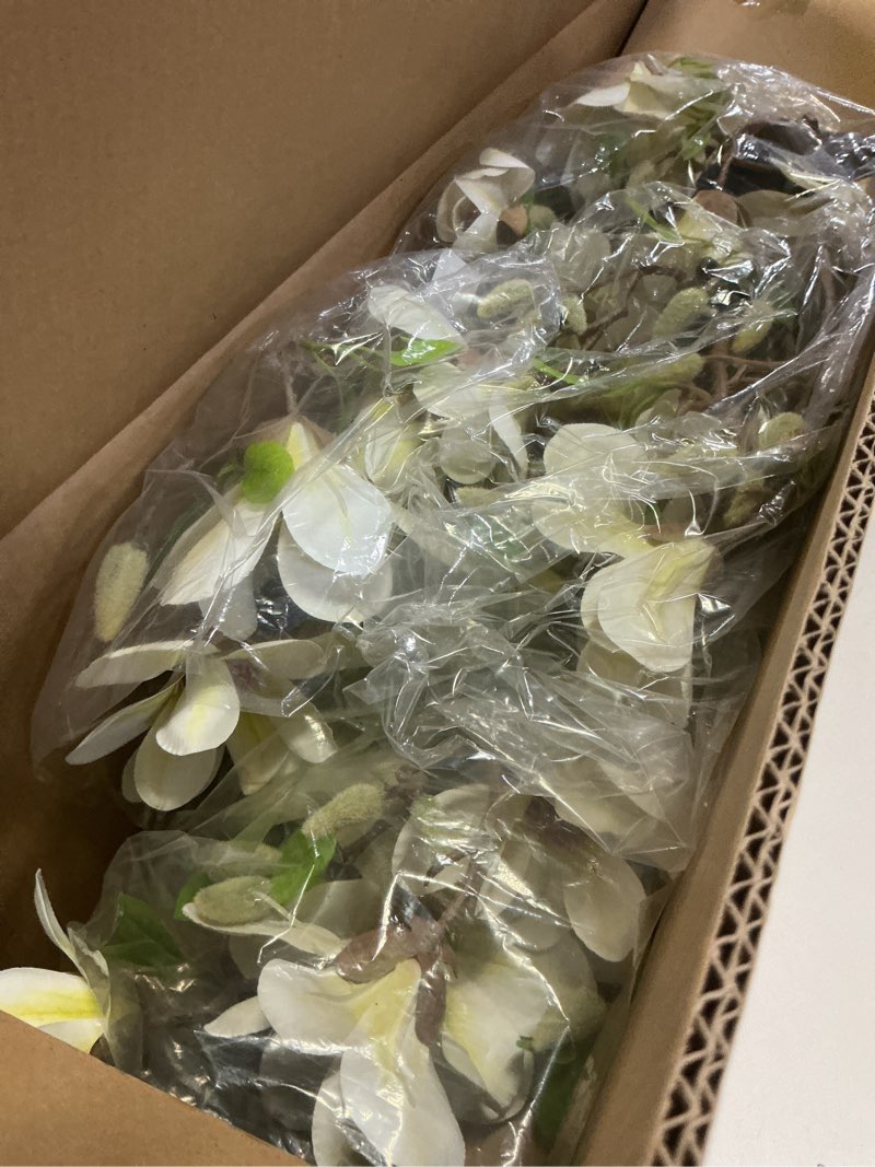 Condition photo showing Good Condition for 5FT Faux Magnolia Plants Artificial Flower Trees Fake Plants For Yard Patio Home Office Arrangement Decor Indoor Outdoor Artificial Magnolia Tree Inc. 120 Realisc Flowers Vivid Leaves Mosses White Pot 9in 5ft