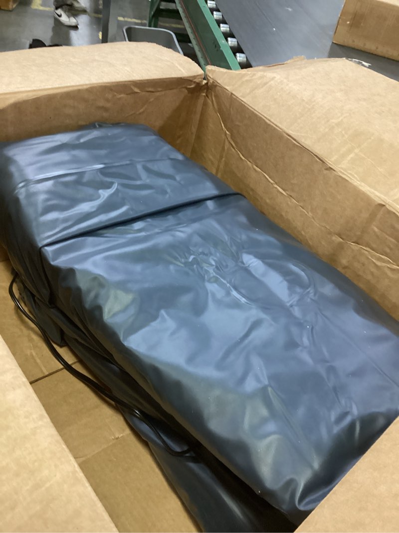 Condition photo showing As Is for Air Mattress Full with Built in Pump Raised, 18'' High Inflatable Mattress Electric Blow Up Mattress Fast Blow Up Bed Tall Comfortable Airbed for Camping, Home Guests, Travel w/ Storage Bag 650Lbs Max Blue Full