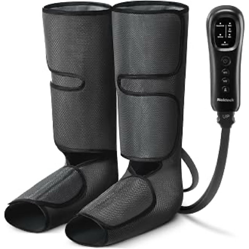 muchoo  foot & calf  air massager with heat  revives tired muscles and aching feet