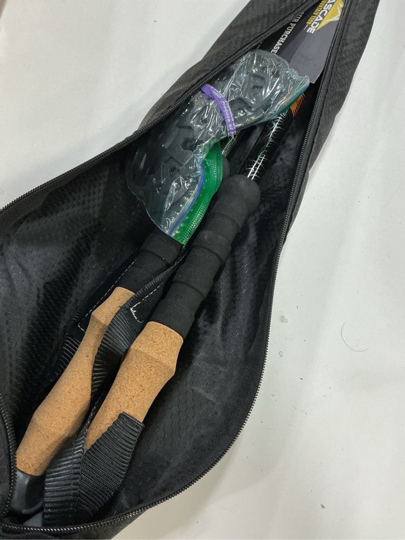 Condition photo showing Good Condition for Cascade Mountain Tech Lightweight Aircraft-Grade Aluminum Trekking Poles with Extended Down Grip Plus Tip Kit Orange (Cork Grip) Quick Lock Trekking Poles