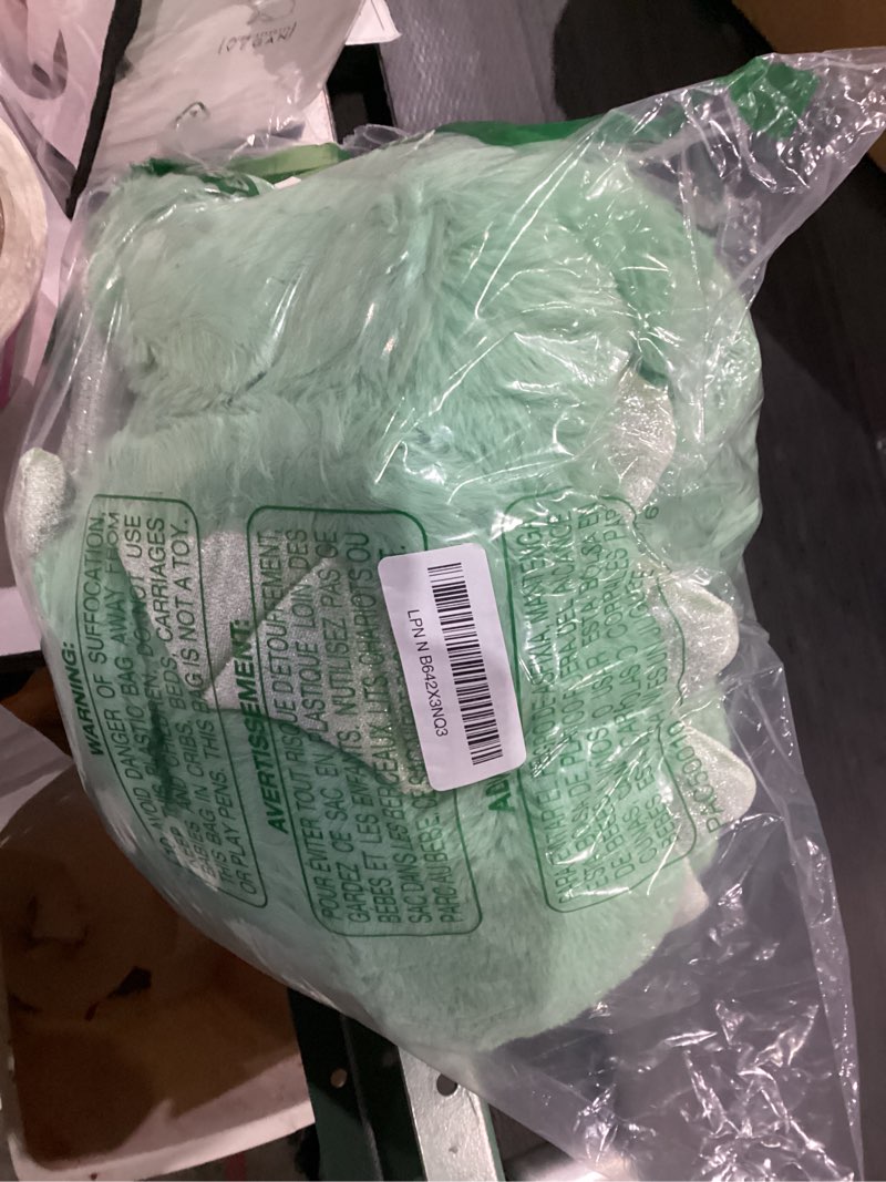 Condition photo showing New/Like New for 5lbs weighted dragon stuffed animal 35.4", soft and sturdy weighted pillow plush for kids and adults, medium green dragon stuffed animal 35.4" 5lbs green