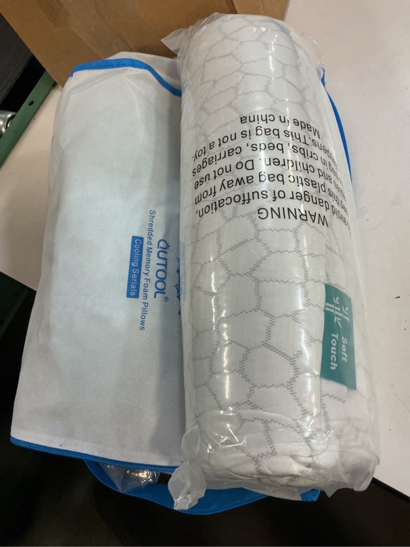 Condition photo showing Good Condition for supa modern cooling bed pillows for sleeping 1 pack shredded memory foam pillows adjustable cool pillow for side back stomach sleepers luxury gel pillows king size with washable removable cover king (1 count) original white (cooling)