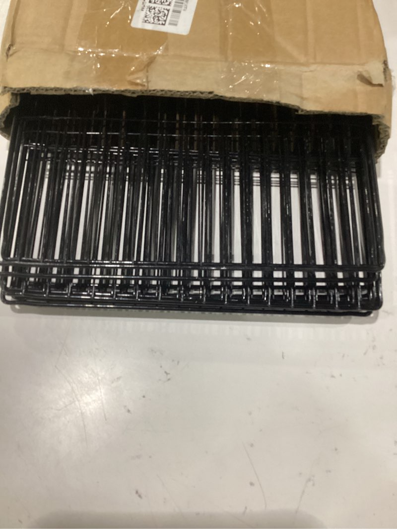 Condition photo showing As Is for luriva diy small animal playpen, pet playpen, guinea pig cages, rabbit playpen, dog puppy playpen, indoor metal wire yard fence, 15 x 12 inch, 12 panels, black 12 panels black 15"x12"