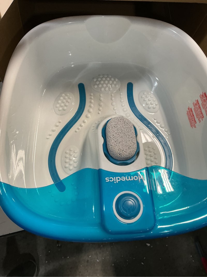 Condition photo showing New/Like New for HoMedics Bubble Mate Foot Spa, Toe Touch Controlled Foot Bath with Invigorating Bubbles and Splash Proof, Raised Massage nodes and Removable Pumice Stone