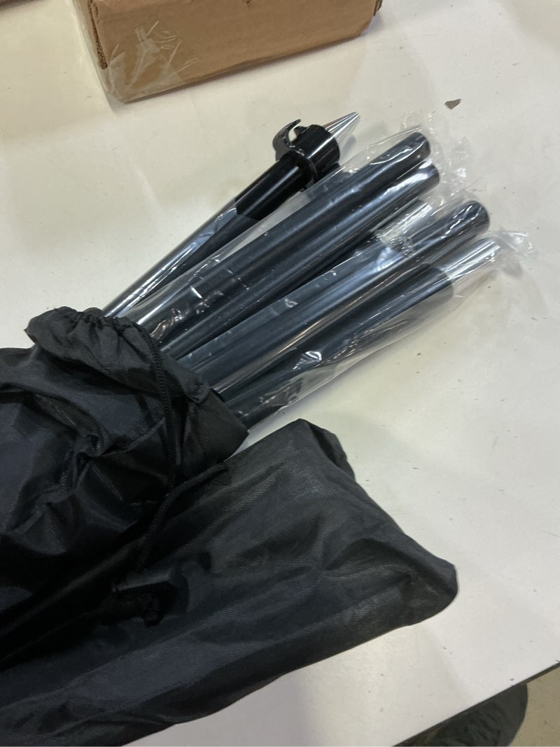 Condition photo showing Good Condition for gisafai 2 sets feather flag pole kit swooper flutter flag hardware pole portable flag pole holder with ground stake and bag for business storefronts advertising outside (12 ft) 12 ft 2