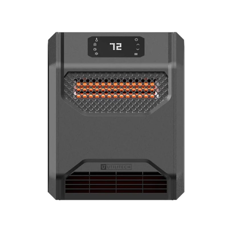 u utilitech infrared quartz cabinet heater with adjustable thermostat calentadda