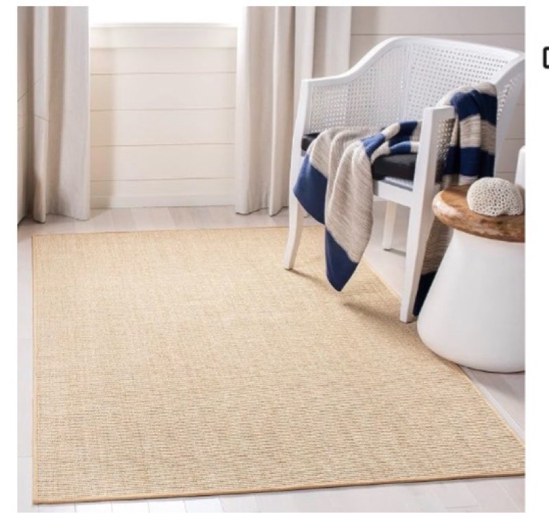 martha stewart x safavieh area rug collection - 9' x 13', beige & ivory, sisal & jute, farmhouse style, ideal for living room, bedroom, office, dining space (msr9501c)