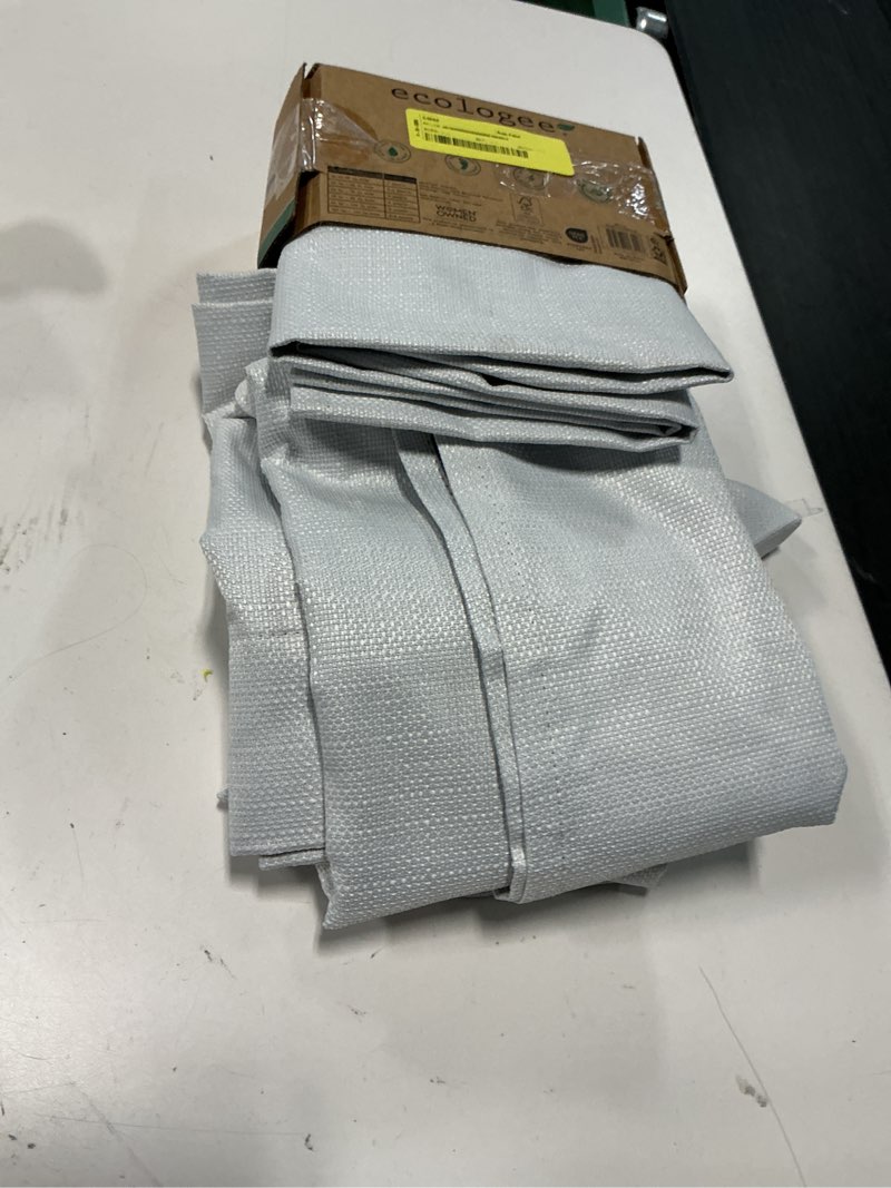 Condition photo showing Good Condition for ecologee wakefield textured 100% blackout rod pocket indoor curtain panel pair  white  37  w x 63  l