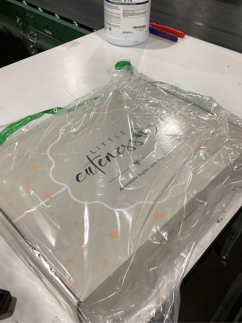 Condition photo showing New/Like New for Wooden Baby Shower Crate Closet - Customizable Wooden Crate Box with Dual Rod System, Personalized Baby Shower Basket Alphabet Letters, Easy Assembly Baby Baskets for Baby Shower (Natural Wood)